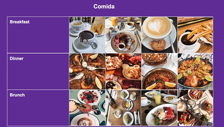 comida deep learning