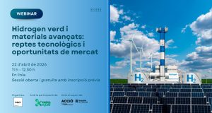 Webinar – Hidrogen verd i materials avançats: reptes tecnològics i oportunitats de mercat